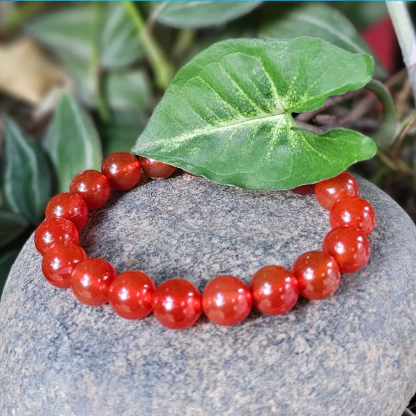 Carnelian Bracelet For Self Esteem-(10mm)